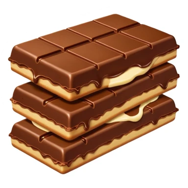 6 piece Chocolate bar being kissed by girly pancake sticker