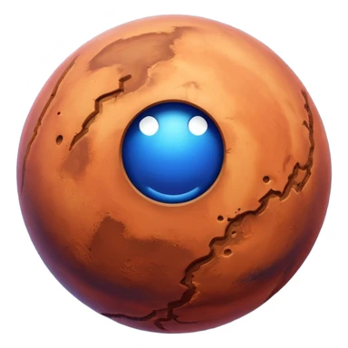 planet mars bu in blue color sticker