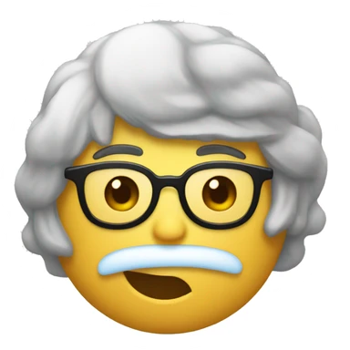 A Laughe enoji with a ice emoj mixes sticker