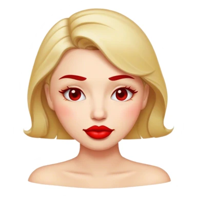 Red Lips doing different things  sticker