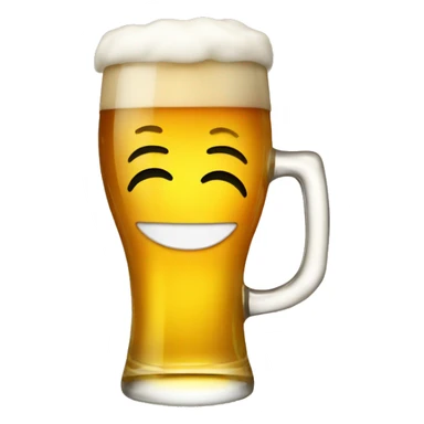 smiley face with beer in hand sticker