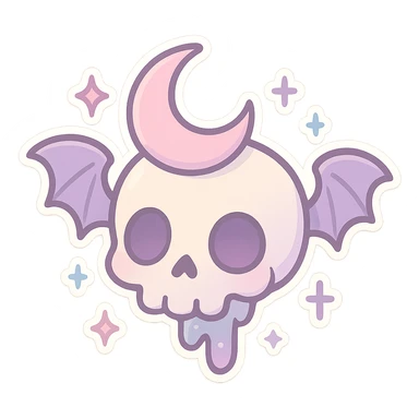 pastel goth object sticker