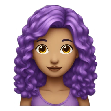 purple haired girl sticker