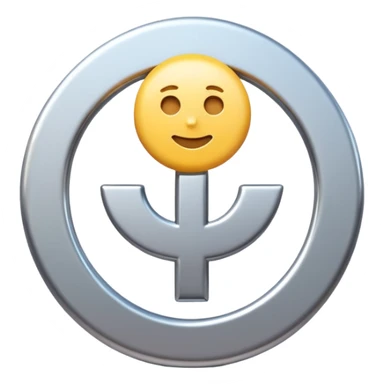 male gender symbol ♂, centered composition, clean background, cute emoji style, high quality, 3D render, smooth shading, soft lighting sticker