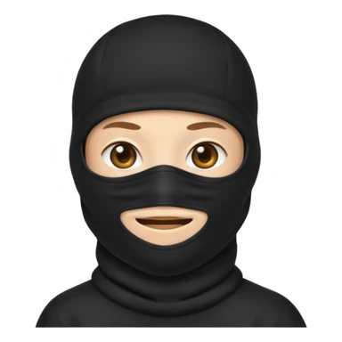 Emoji con pasamontañas sticker
