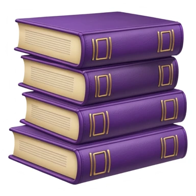 purple studying books sticker