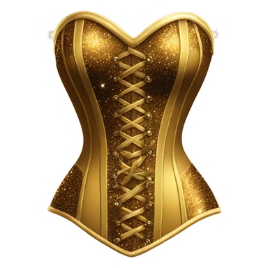 Shine and glitter gold corset sticker