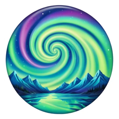something that represents the aurora borealis sticker