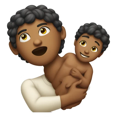 a giant woman with a tiny man in her hands sticker