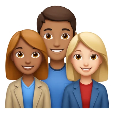 tres estudiantes felices  sticker