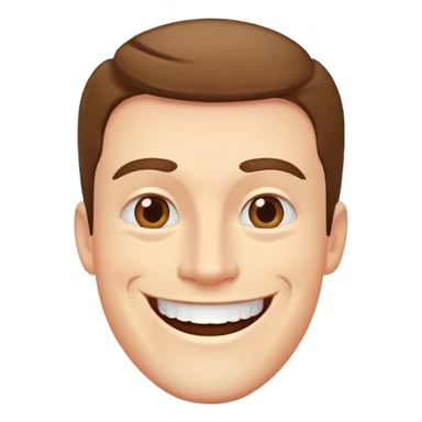 man with a wide smile and square jaw sticker