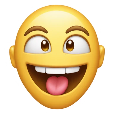 Emoji with heart eyes and laughing sticker