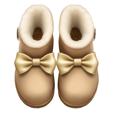 Ugg shoes with a￼ bow sticker