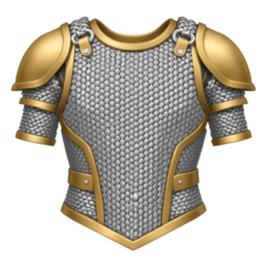 silver chainmail torso armor, very light silver, no gold, matching previous platebody style sticker
