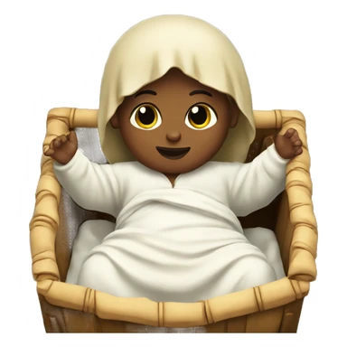 Baby Jesus in a manger sticker