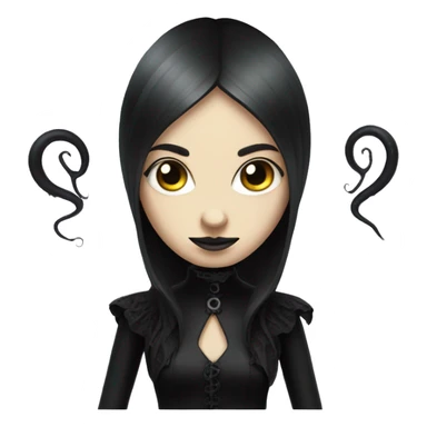 Goth lady with tentacles sticker