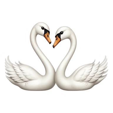 Two swan emoji sticker