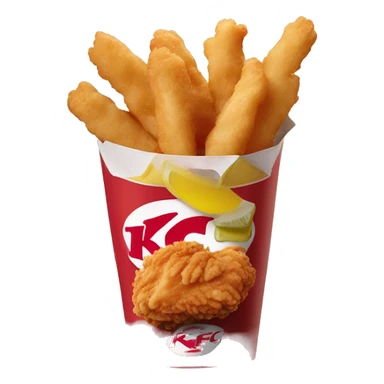 KFC chicken tenders with lemonade crinkle fries  sticker