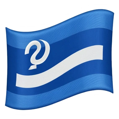 blue flag with White horizontal line in center sticker