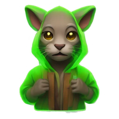 master splinter with glowing neon sticker