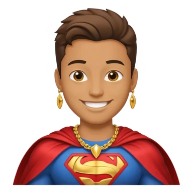 super hero with big necklace sticker