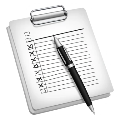 completed exam on paper sticker