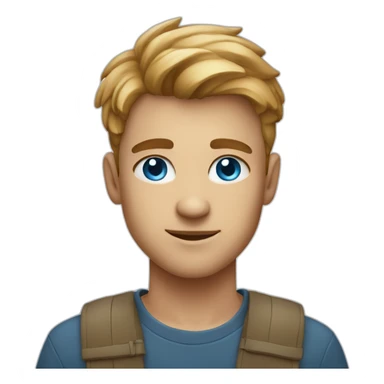 Young man, blue eyes, light hear, ux/ui designer sticker