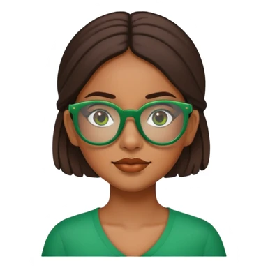 Mexican girl with green glasses on sticker