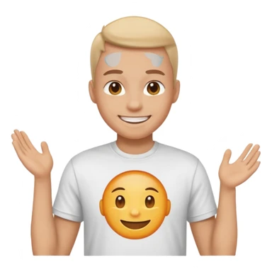 fais moi  un emoji avec un logo sur le tshirt sticker