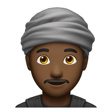 African American male with a baclava on  sticker