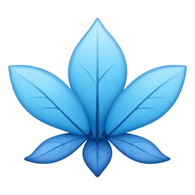 Lirios color azul pastel con degradado azul osciro sticker