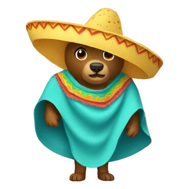 Taco wearing a poncho sticker