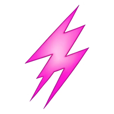 Pink rock and roll lightning bolt sticker