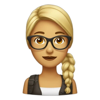 Mujer con lentes de sol sticker