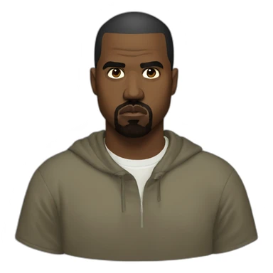 kanye west looking dead serious sticker