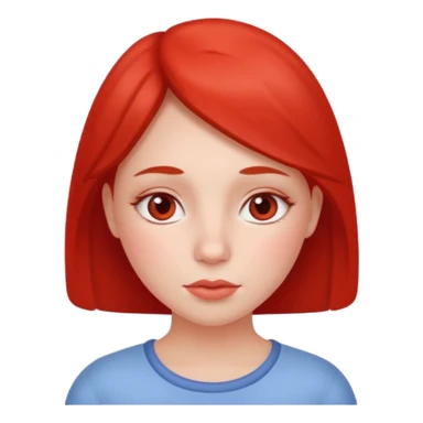 Girl with warm red cheeks rosacea sticker