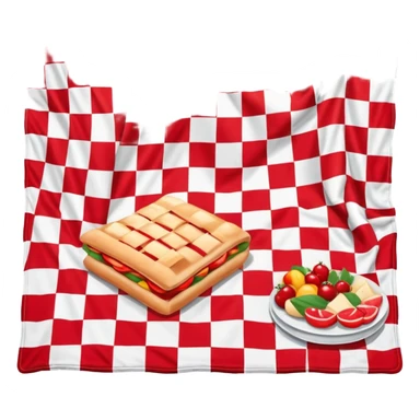 picnic blanket with food sticker