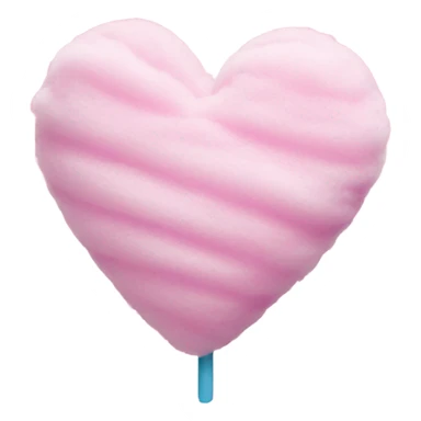 Cotton candy heart sticker