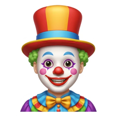 Clown with big top hat sticker