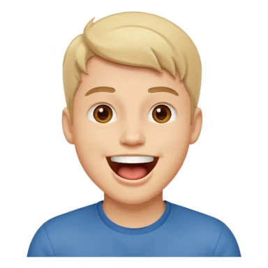 cheek swab for happy young man with open mouth sticker