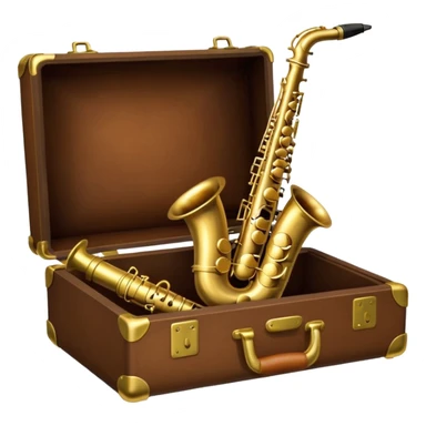 saxophone in a case sticker