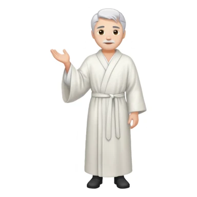 fullbody silverhair god ZEUS, white robe over shoulder, without trident sticker