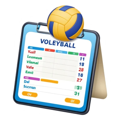 volleyball score card sticker