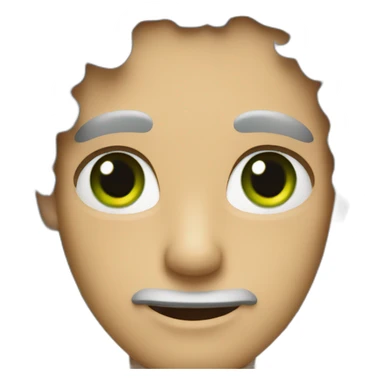 Man with grey curly hair and green eyes sticker