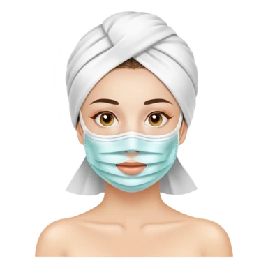girl with spa face mask sticker