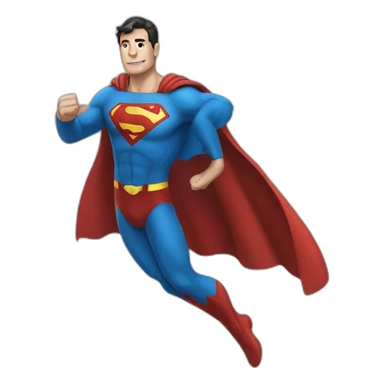flying superman，full body sticker