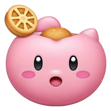 Kirby eating sticker