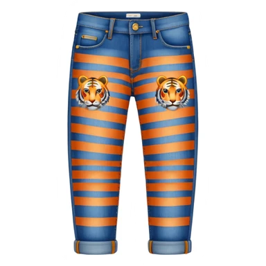 Tiger print jeans sticker