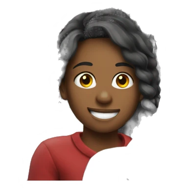 smiling girl in car interior Christmas  sticker