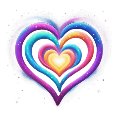 Galaxy heart sticker